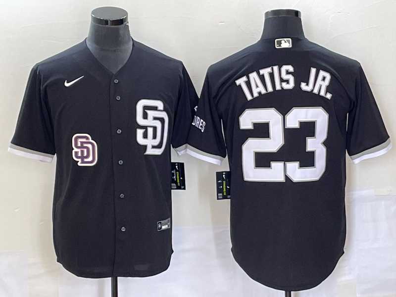 Men%27s San Diego Padres #23 Fernando Tatis Jr Black 2023 Cool Base Stitched Jersey